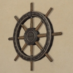 ガレアス船の操舵輪